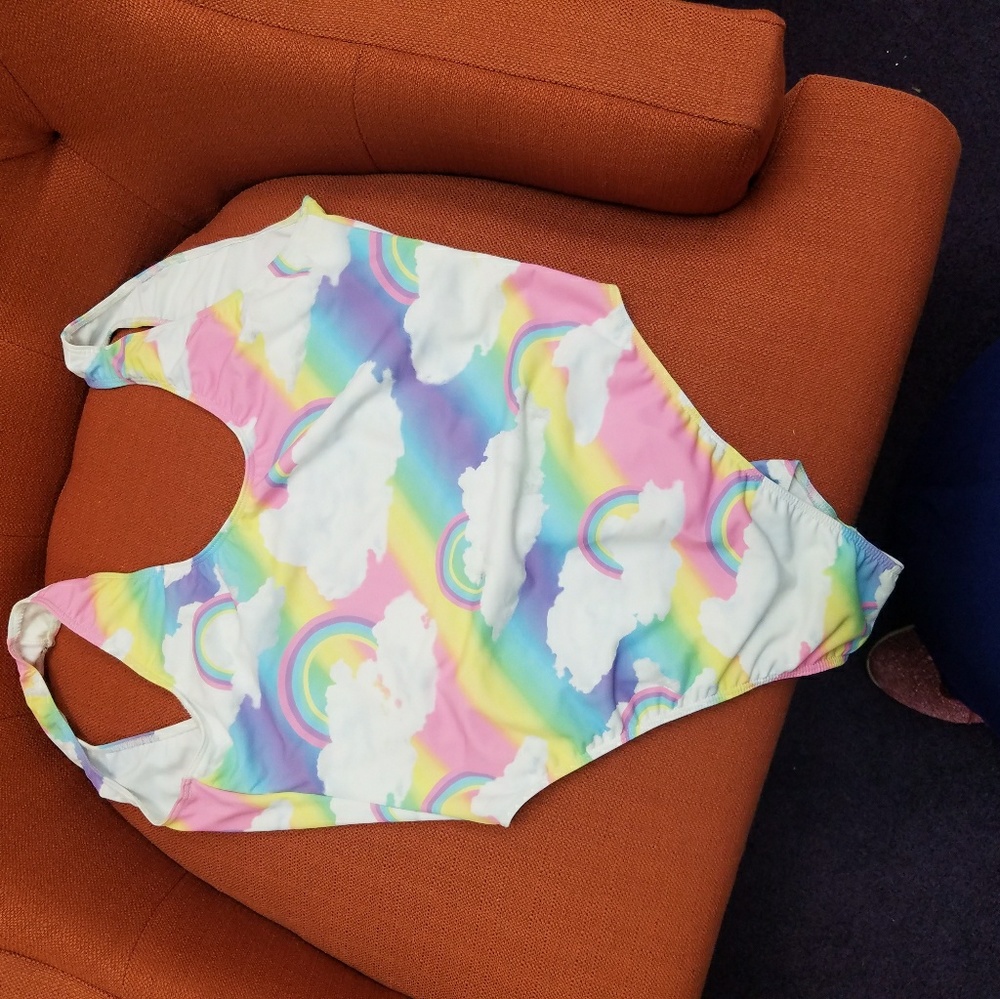 Colorful one piece swimsuit